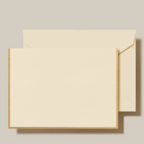 Gold Border Ecru Note Card