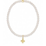 egirl Classic Pearl 3mm Bracelet - Signature Cross