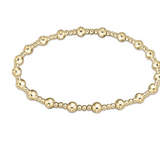 egirl Classic Sincerity Pattern 4mm Bead Bracelet - Gold