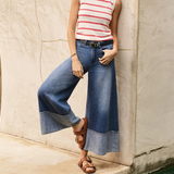 Blake Crop Wide Leg w/ Hem Detail