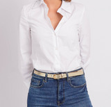 Eva Metallic Leather Belt