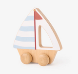 Wooden Push Toy Sail Boat