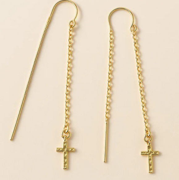 Cross Threaders Earrings