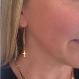 Cross Threaders Earrings