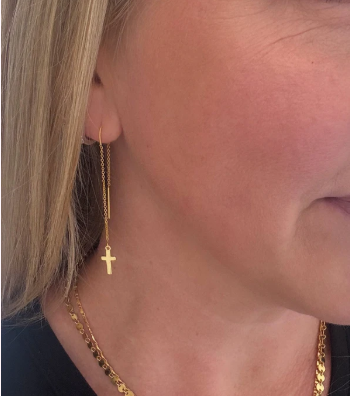 Cross Threaders Earrings