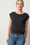 Seamed Wedge Tee | Black
