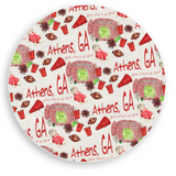 It's Gameday Football Pattern Vinyl Placemat