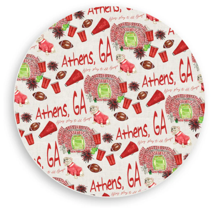 It's Gameday Football Pattern Vinyl Placemat