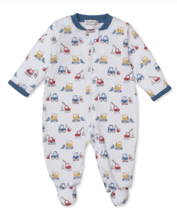 Footie w/Zipper | Construction Diggers