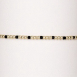 Gameday Hope Sincerity Pattern 2mm Bead Bracelet - Onyx