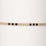 Gameday Hope Joy Pattern 2mm Bead Bracelet - Onyx