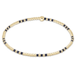 Gameday Hope Joy Pattern 2mm Bead Bracelet | Matte Navy