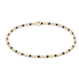 Gameday Hope Sincerity Pattern 2mm Bead Bracelet | Matte Navy