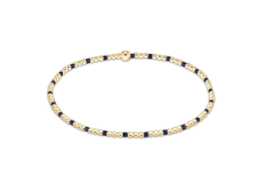 Gameday Hope Sincerity Pattern 2mm Bead Bracelet | Matte Navy