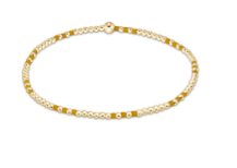 Gameday Hope Joy Pattern 2mm Bead Bracelet | Golden Yellow