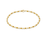 Gameday Hope Sincerity Pattern 2mm Bead Bracelet | Golden Yellow