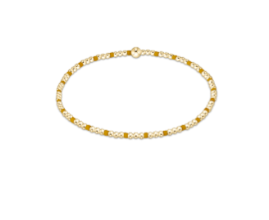 Gameday Hope Sincerity Pattern 2mm Bead Bracelet | Golden Yellow