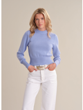 Aurelia Shrunken Fit Crew Neck Pullover | Blue Heron