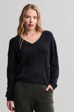 CCL Ribbed V Pullover w/ Back Tie