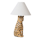 Ceramic Cheetah Lamp