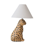 Ceramic Cheetah Lamp