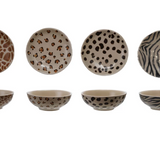 Stoneware Bowl with Animal Print | 4 Styles