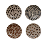 Stoneware Dish with Animal Print | 4 Styles