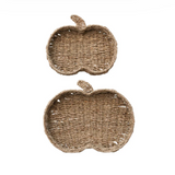 Hand-Woven Seagrass Pumpkin Shaped Trays