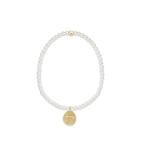 Classic Pearl 3mm Bead Bracelet | Inspire Small Gold