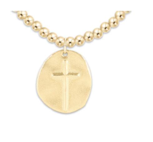 Classic Gold 4mm Bead Bracelet - Inspire Gold Charm