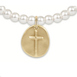 Extends Classic Pearl 4mm Bracelet - Inspire Gold Disc