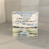 Luke 1:37 Acrylic Scripture Block