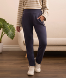 Scuba Knit Contrast Trim Pull On Pant | Sapphire