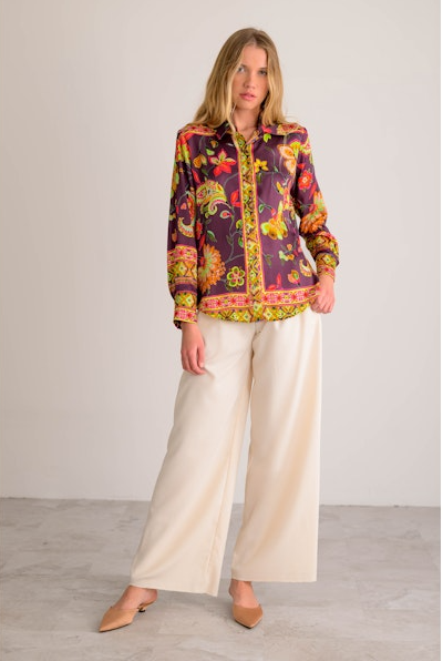 Alivia Top | Brown/Red Q72