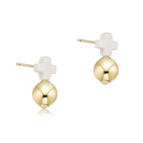 Signature Cross Gold Stud Earrings