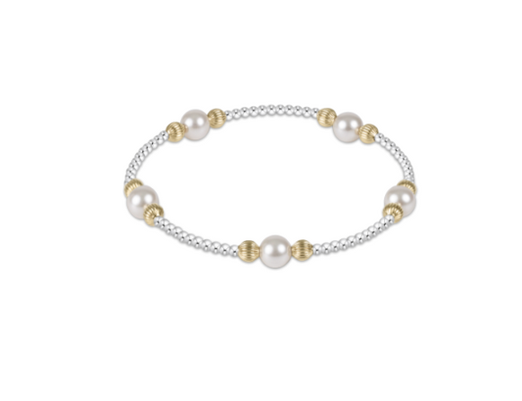 Purpose Dignity Pearl 6mm Bead Bracelet - Mixed Metal