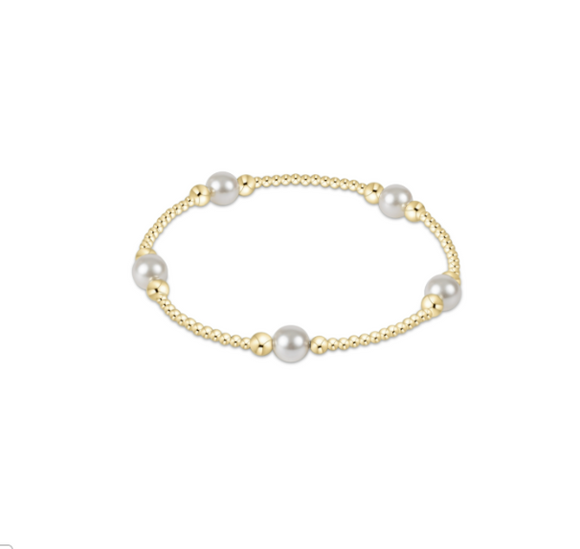Purpose Pearl 6mm Bead Bracelet - Gold