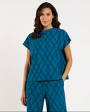 Tillie Top | Diamond Lattice Peacock