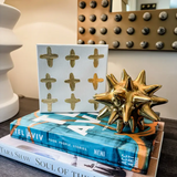 9 Gold Painted Crosses 6x6 Canvas