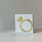 Painted Gold Ring Season 4x4 Canvas