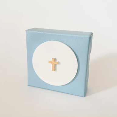 Tiny Cross Intaglio 4x4 Canvas