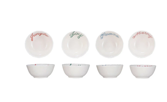 Holiday Bowl with Word