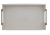 Lacquered Tray w/Handles | White