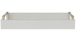 Lacquered Tray w/Handles | White
