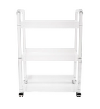 Acrylic 3-Tier Bar Cart on Casters