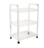 Acrylic 3-Tier Bar Cart on Casters