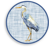 Blue Heron Round Vinyl Placemat