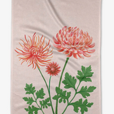 November Chrysanthemum Poppy Tea Towel