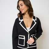 Astrid Piped Sweater Jacket