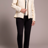 Zip Front Puffer with Removable Hood | Moonstone